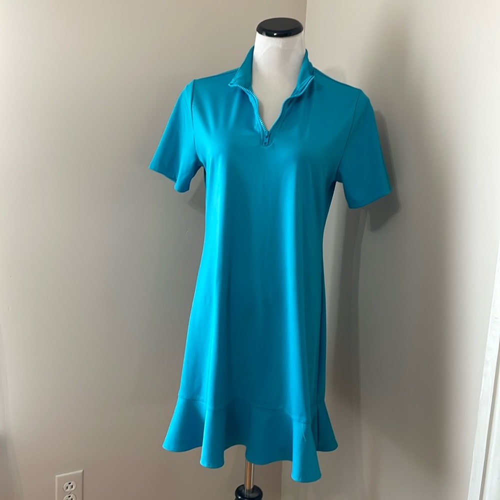 Tommy Bahama golf dress with shorts teal blue